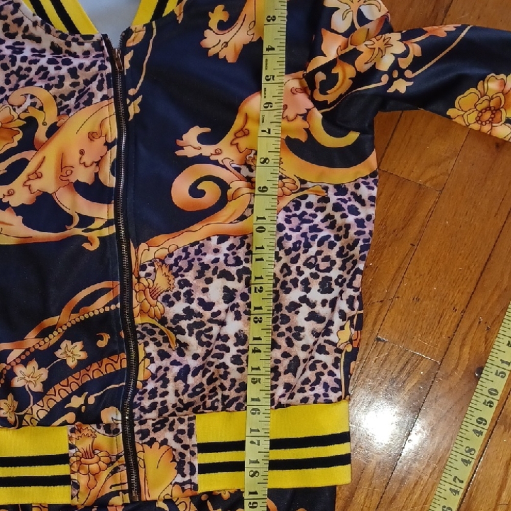 Vibrant Patterned Jacket and Pants Set - Picture 7 of 10